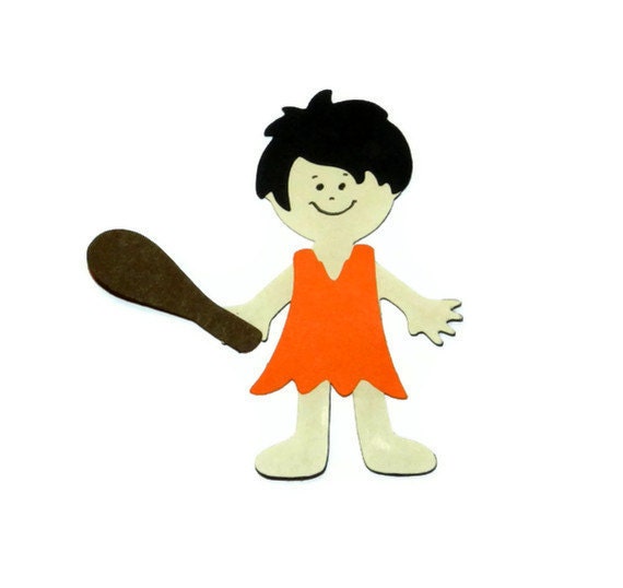 Caveman die cut - made to order - you choose your colors