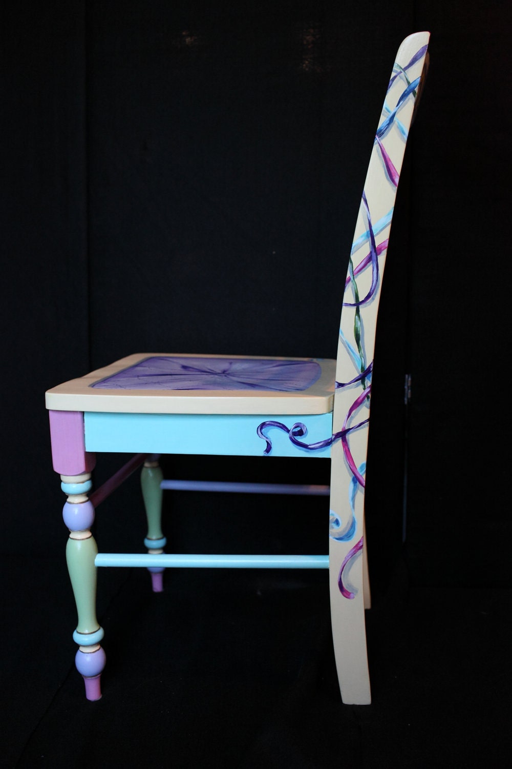 Hand painted trompe l'oeil chair