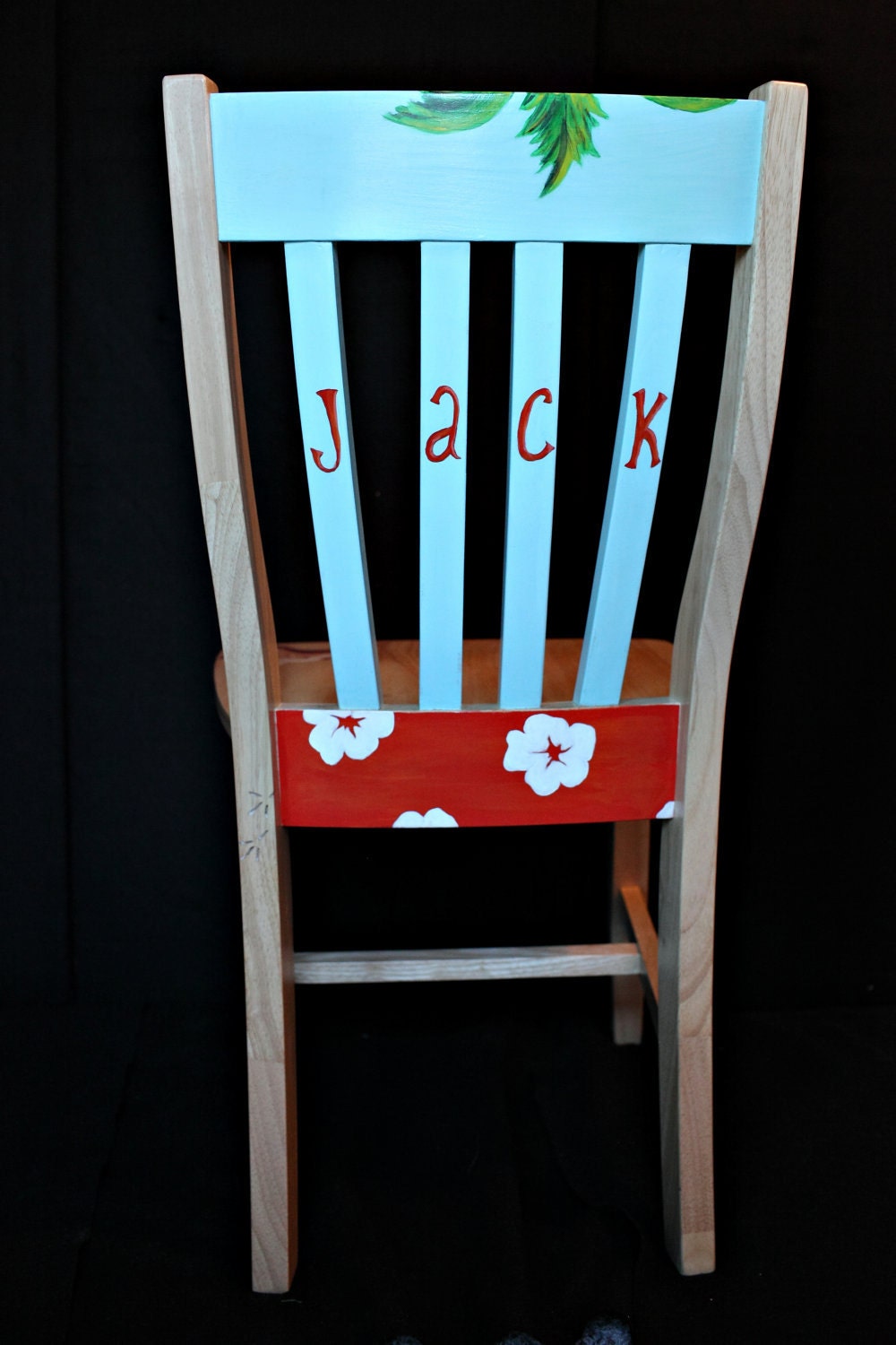 Hand painted surfboard themed chair