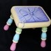 Hand painted trompe l'oeil footstool