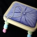 Hand painted trompe l'oeil footstool