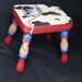 Hand painted Western themed footstool