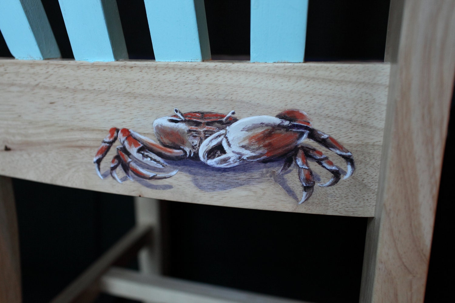 Hand painted Hawaiian print surfboard chair
