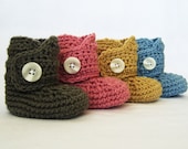 Baby CROCHET PATTERN Baby Button Boots (4 sizes included from newborn to 24 months) Instant Download