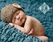 CROCHET PATTERN Cute as a Button Beanie (10 sizes included from preemie-adult) Instant Download