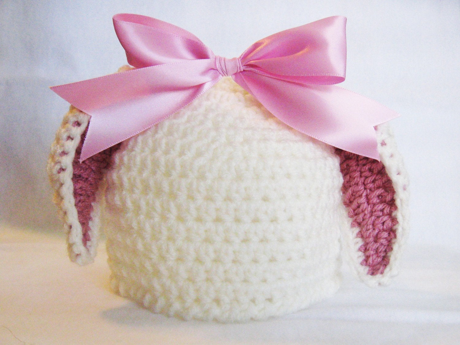 CROCHET PATTERN Bunny Ear Beanie (3 sizes included from newborn-3 years) Instant Download