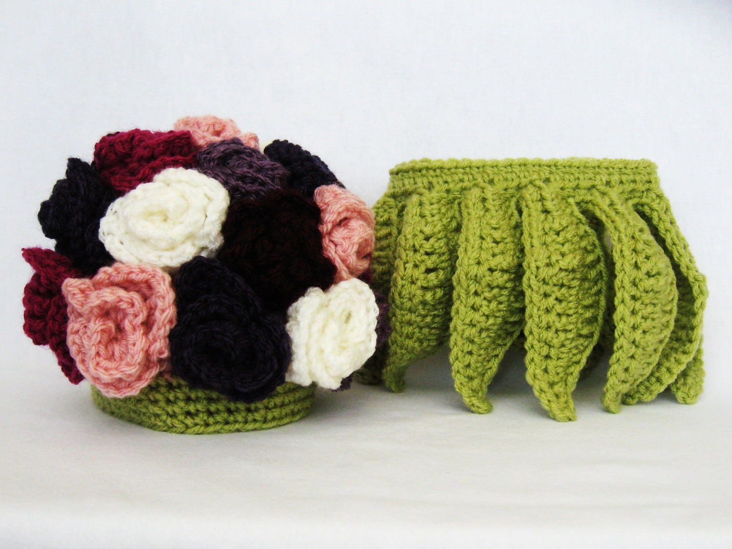 Baby CROCHET PATTERN Pretty Blooming Beanie and Leaf Tutu (sizes newborn-6 months) Instant Download