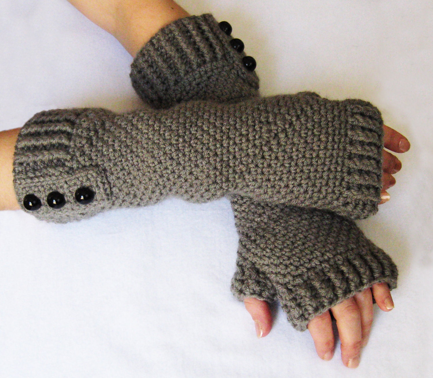 crochet fingerless gloves