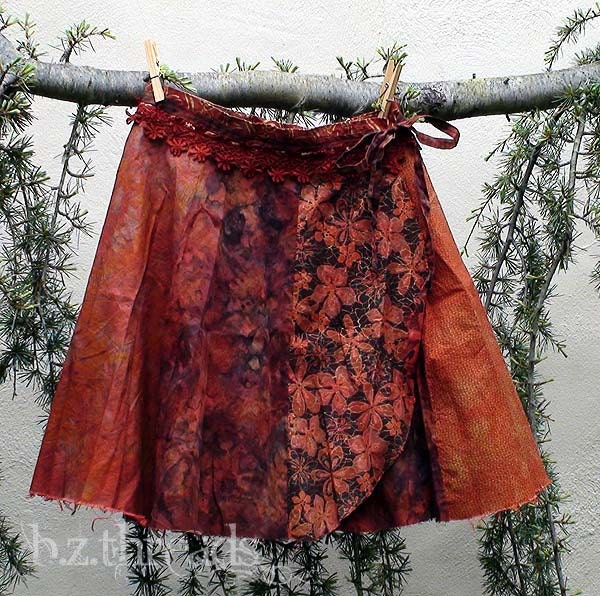Orange Short Wrap Skirt Sz Sm- M