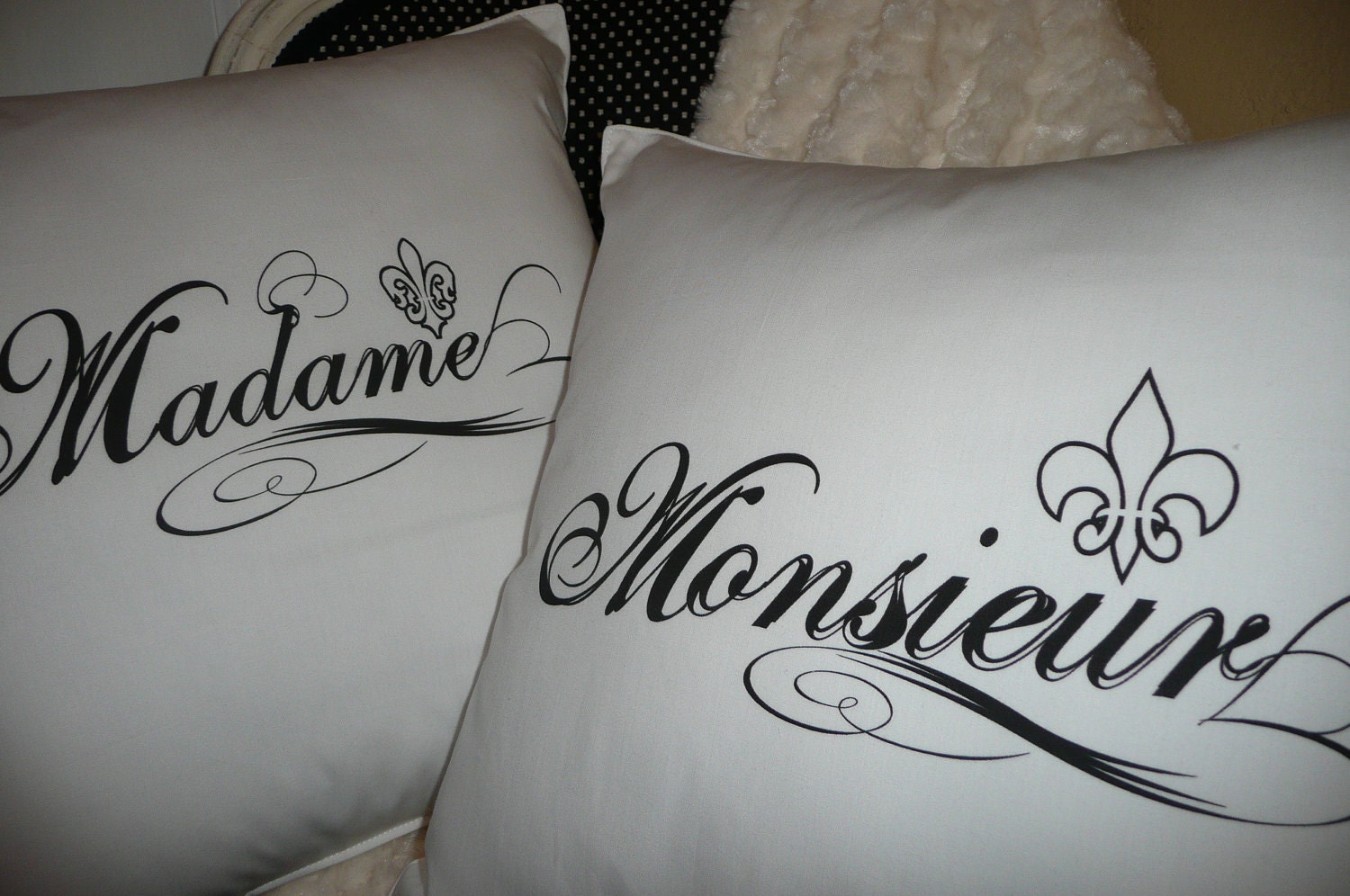 Monsieur et Madame Pillow Cover Set