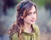 Simple Classy Peacock Headband or Bobby Pin