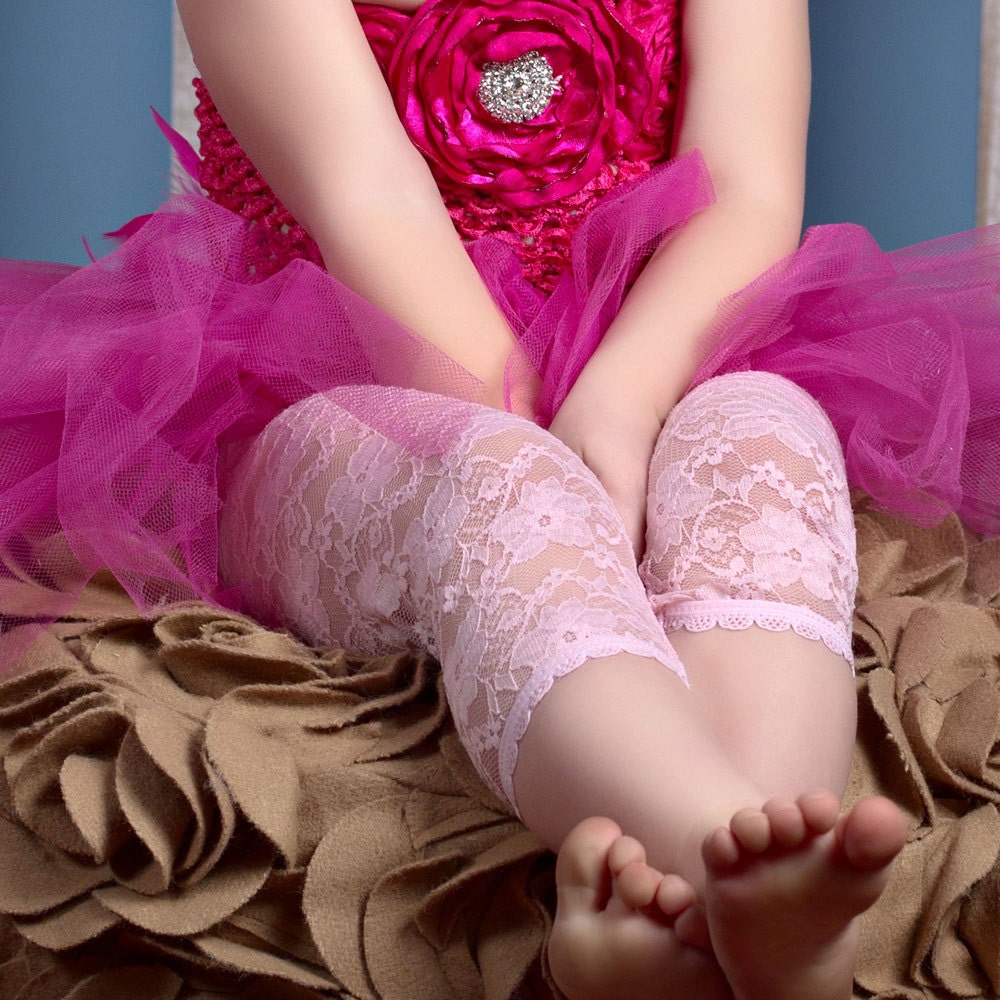 SALE CHOOSE Any 3 PAIRS: Red, Hot Pink, Light Pink, Black, Ivory, White- Lace Leggings Tights for Infant - Toddler