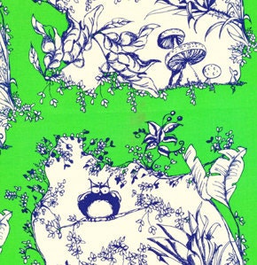 01384 Free Spirit Tina Givens Opal Owl  Opals house in green color- 1 yard