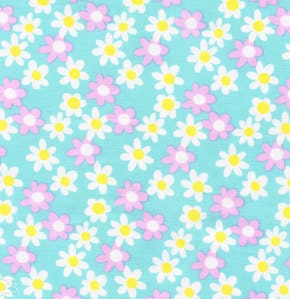 01214  Free Spirit David Walker - Tea Party - Flowers in Blue color-1 yard