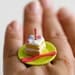 Kawaii Cute Japanese Miniature Food Ring - Birthday Cake