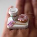 Kawaii Miniature Food Ring - To Go Combo - Coffee and A Donut