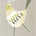 white bird - mid century design art print