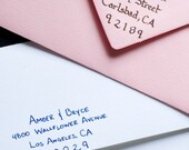 Handwritten Return Addressing Calligraphy with Stationery for Weddings & Events