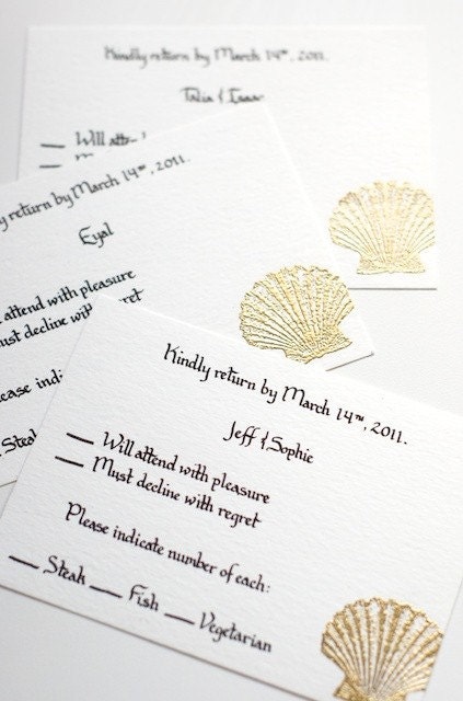 Handwritten RSVP Card Calligraphy with Stationery for Weddings & Events
