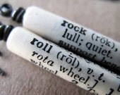 Rock & Roll: Dictionary Sacrifice Earrings by always greener