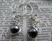Luke, I am Your Father:  wirewrapped hematite earrings handmade by always greener