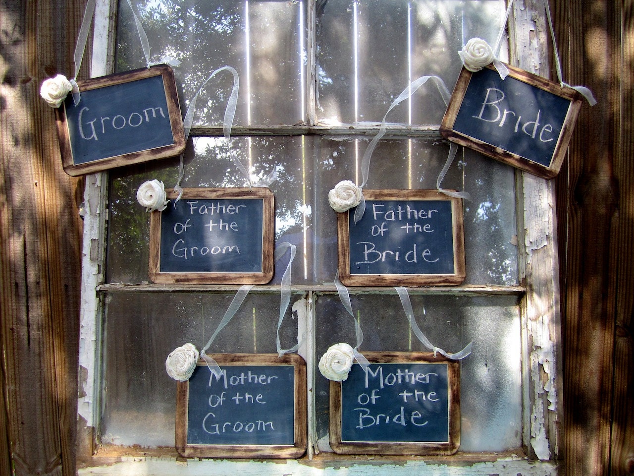 Chalkboard 6- 5"x7"  Photo Prop Shabby Chic Elegant Vintage Rustic Menu Message Boards Showers Weddings Parties Bride and Groom