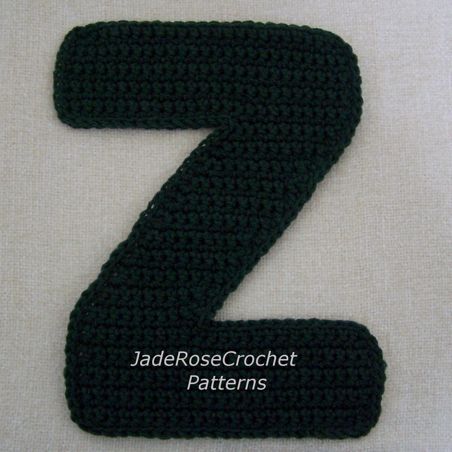 Crochet Letter Patterns Z by JadeRoseCrochet on Etsy