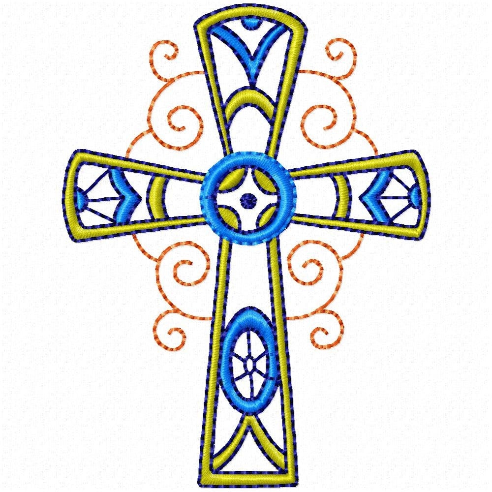 Decorative Cross Embroidery Design for by TerraNovaEmbroidery