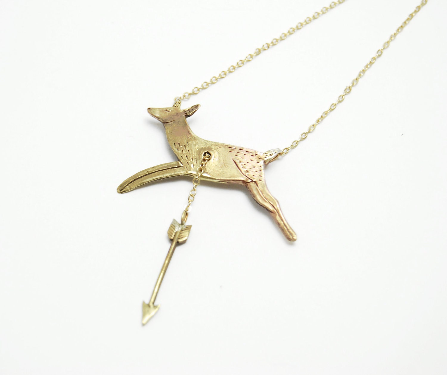 Hart & hunt golden deer necklace