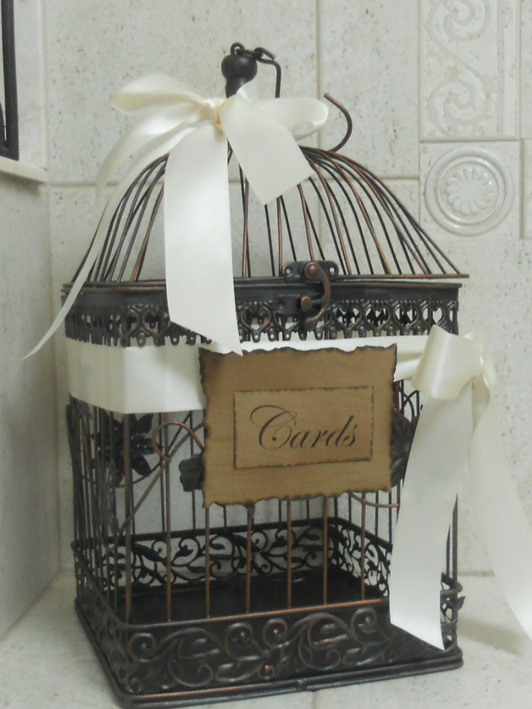 Wedding Birdcage Card Holder Large Classic Romantic Bridal Birdcage Wedding Cardholder
