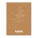 Madrid Lineposter Screen Print - Orange/Pearl White