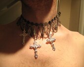 Golgotha three cross holy relic choker