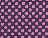 Gray (dark purple) Ta Dot cotton fabric yardage by Michael Miller - Dot fabric by the yard