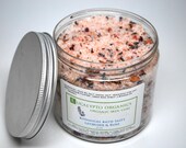 Lavender and Rose Botanical Bath Salts Organic Skin Care Dead Sea Salt 16oz