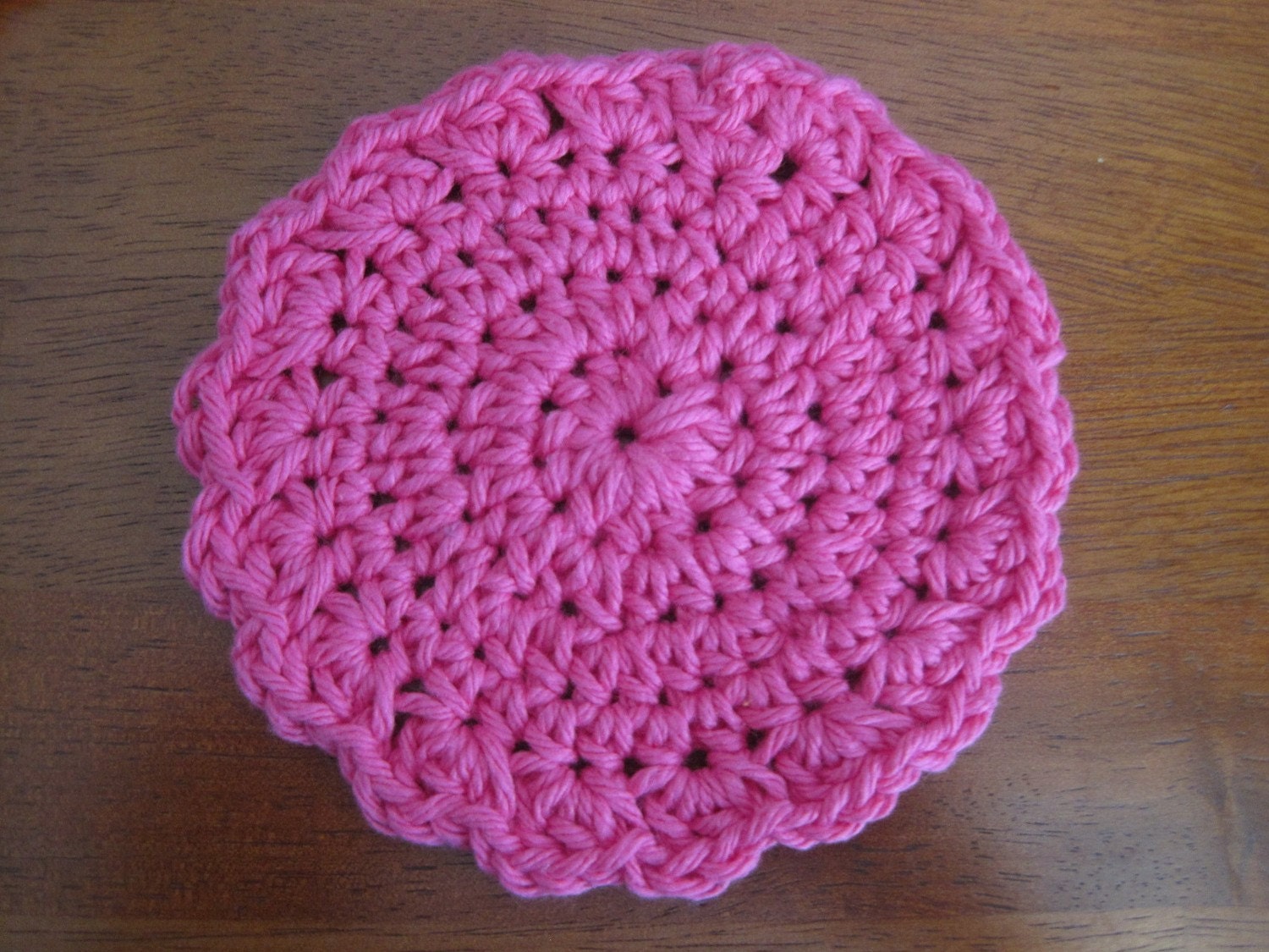 Set of Four Bright Cheerful Crocheted Coasters