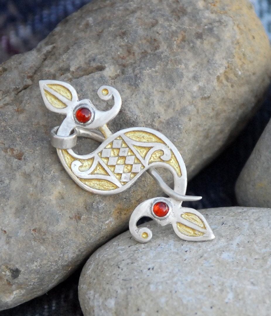 Dragon Brooch Gold and Silver Early Brition