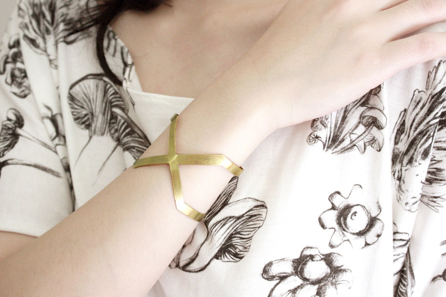 X Brass Cuff