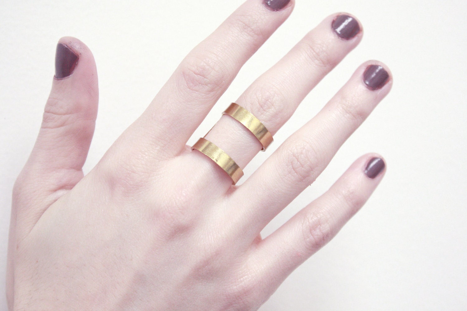 RESERVED FOR KIMACHOO | Double Band Brass Ring
