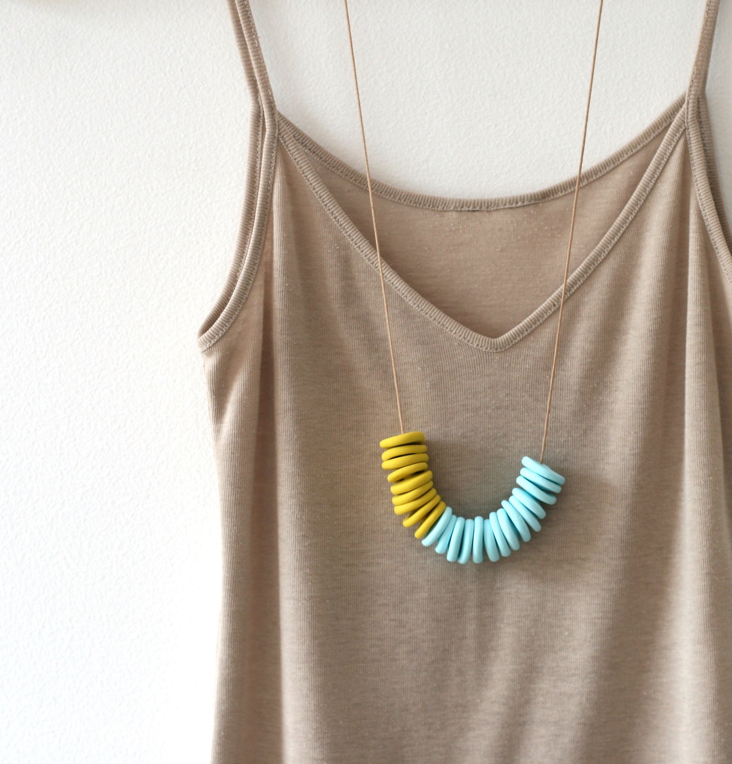 not quite flat beads make a necklace