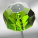 Large Vintage Green Glass Hat Pin, 20s