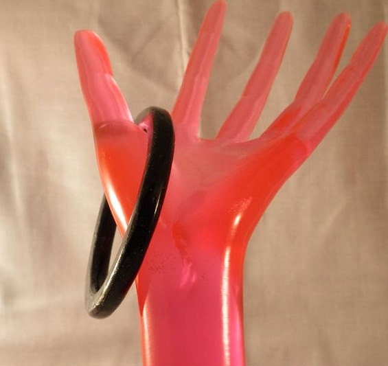 Hand-Made Black Bangle Bracelet