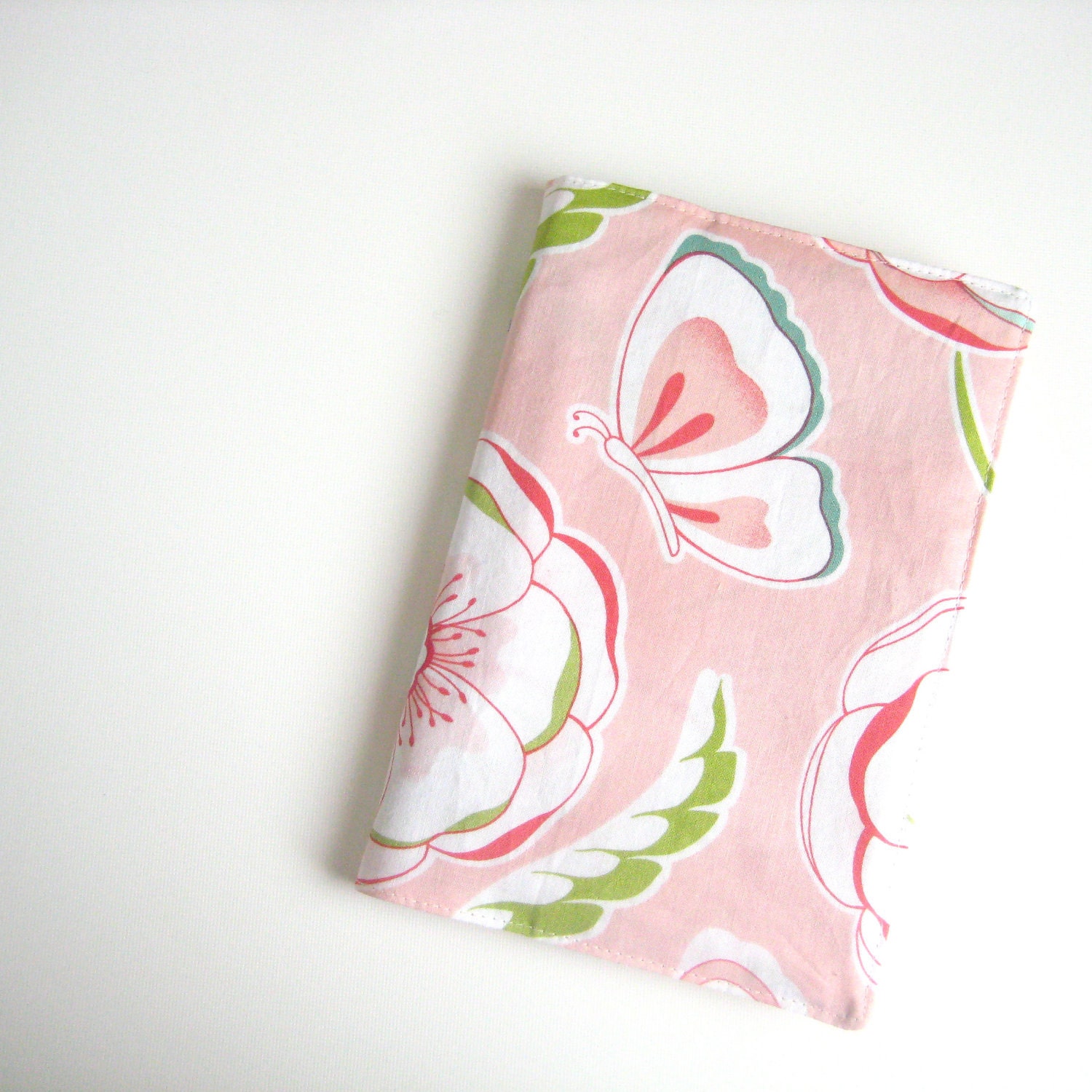 Pink butterfly wedding journal, spring fashion for her, A6 2013 diary hardcover and with fabric cover