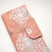 Family passport case for four 4 passports, apricot peach white Travel wallet organizer for travel documents for 2 passports, honeymoon gift