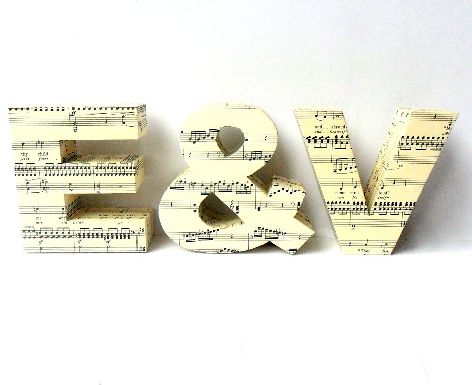 Any Two Letters and & Ampersand Custom Vintage Homeware Ornament Wedding Display Gift 3D Freestanding