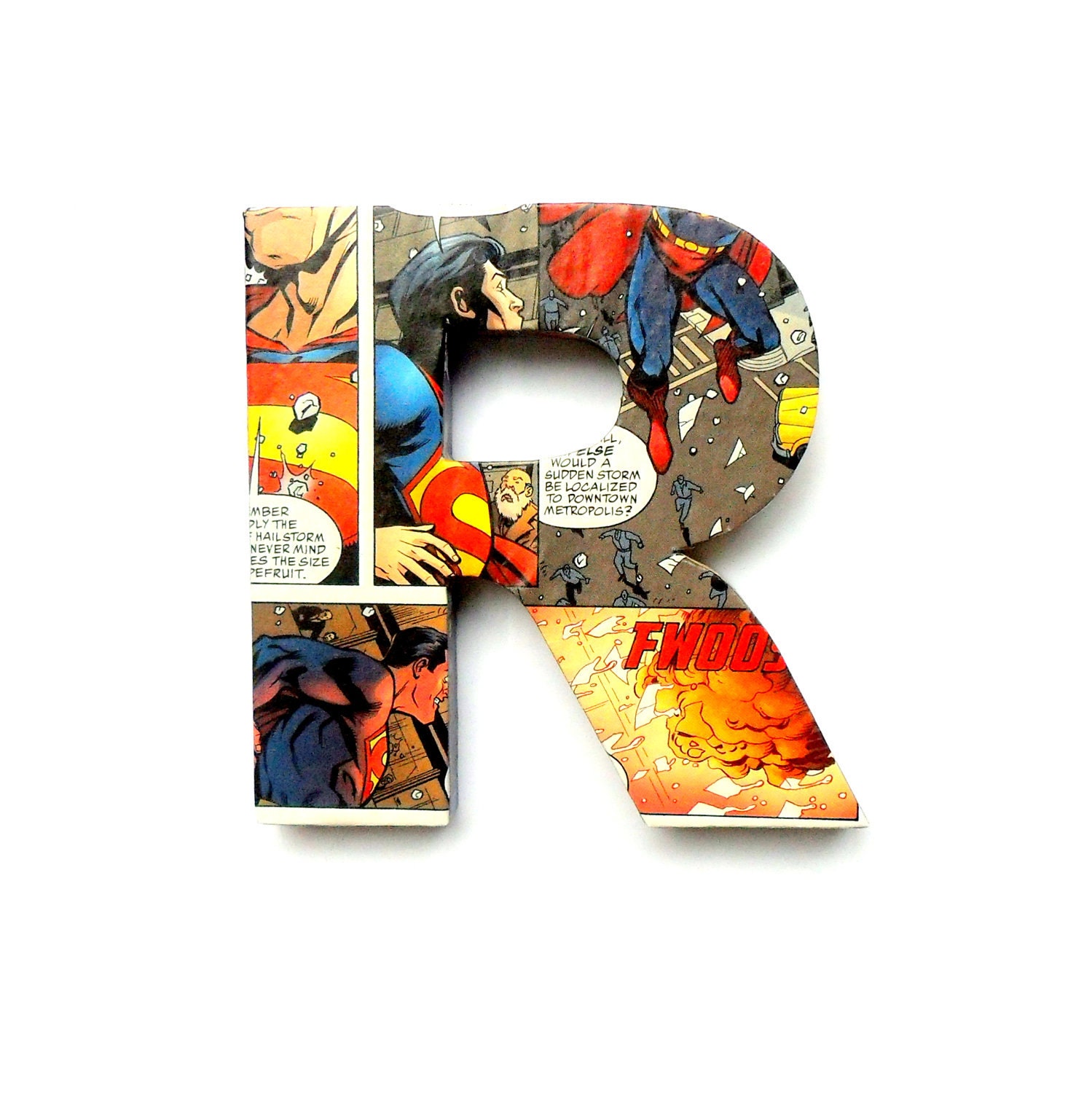 Superman Comic Book Door Sign Mounted Lettering Custom Home Decoration Wall Decal Decor Ornament Boys Bedroom
