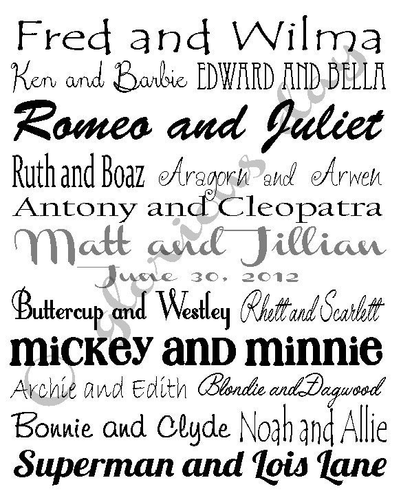 Last Minute Gift Personalized Couple Word Art "Good Company-Classic" Wedding Gift Anniversary Valentine Sweetheart