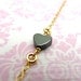 tiny gunmetal heart bracelet
