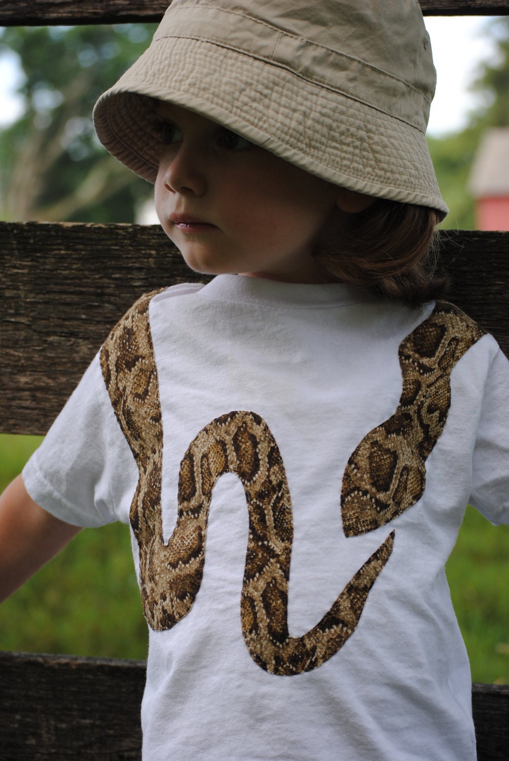 Snake-skin print snake toddler t shirt