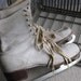 Vintage White Leather Womens Ice Skates - Christmas Decor