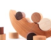 Smiling Moon BALANCER - an educational, heirloom wooden game for stacking, balancing, and fine motor skils - gorgeous new baby gift